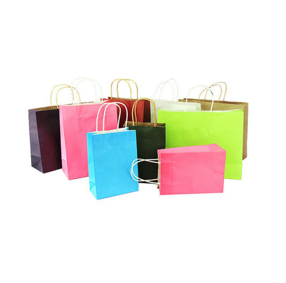 qualité  Recyclable Custom Square Logo Gift Paper Biodegradable Handle Bottom Foldable Eco-Friendly Kraft Shopping Bag usine