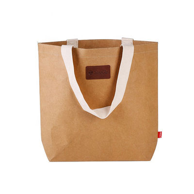 qualité  Wholesale Recyclable Factory Supply Professional Design Brown Kraft Paper Washable Bag usine